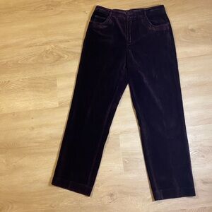 REAL CLOTHES SAKS FIFTH AVE Women’s Purple Velvet Pants size 8